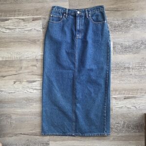 Sonoma Blue Denim Skirt With Back Slit Size 6